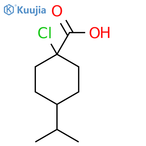 1-chloro-4-(propan-2-yl)cyclohexane-1-carboxylic acid structure