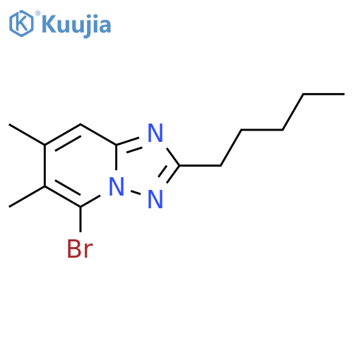 5-bromo-6,7-dimethyl-2-pentyl-1,2,4triazolo1,5-apyridine structure