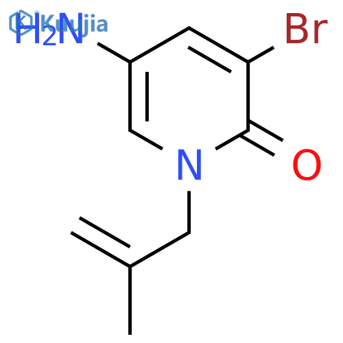 5-amino-3-bromo-1-(2-methylprop-2-en-1-yl)-1,2-dihydropyridin-2-one structure