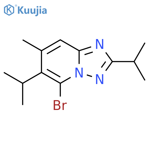 5-bromo-7-methyl-2,6-bis(propan-2-yl)-1,2,4triazolo1,5-apyridine structure