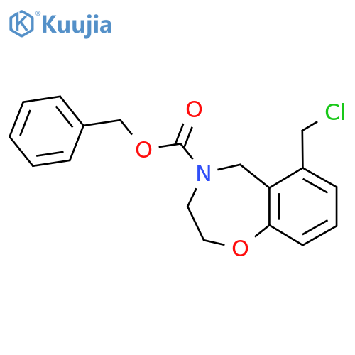 benzyl 6-(chloromethyl)-2,3,4,5-tetrahydro-1,4-benzoxazepine-4-carboxylate structure