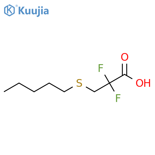 Propanoic acid, 2,2-difluoro-3-(pentylthio)- structure