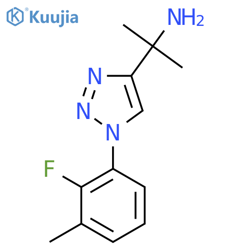 2-1-(2-fluoro-3-methylphenyl)-1H-1,2,3-triazol-4-ylpropan-2-amine structure