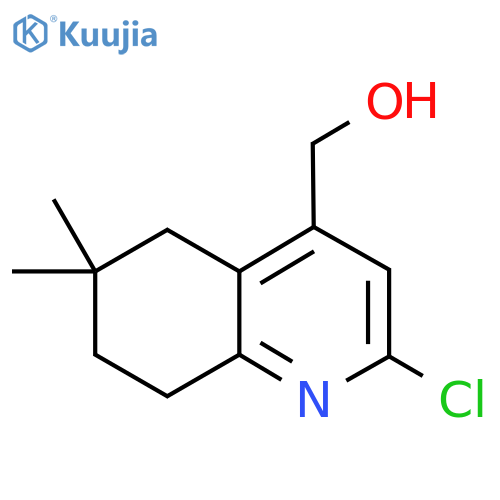 (2-chloro-6,6-dimethyl-5,6,7,8-tetrahydroquinolin-4-yl)methanol structure