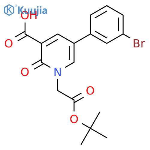 5-(3-Bromophenyl)-1-[2-(tert-butoxy)-2-oxoethyl]-2-oxo-1,2-dihydropyridine-3-carboxylic acid structure