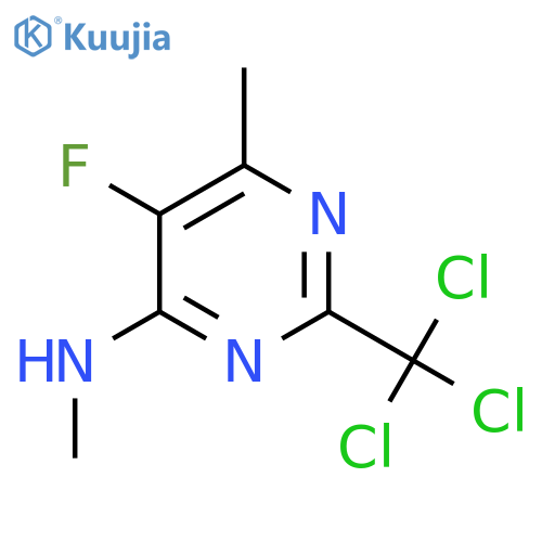 5-fluoro-N,6-dimethyl-2-(trichloromethyl)pyrimidin-4-amine structure