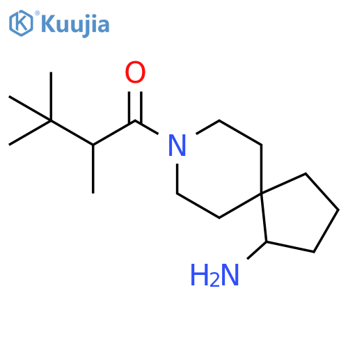 1-Butanone, 1-(1-amino-8-azaspiro[4.5]dec-8-yl)-2,3,3-trimethyl- structure