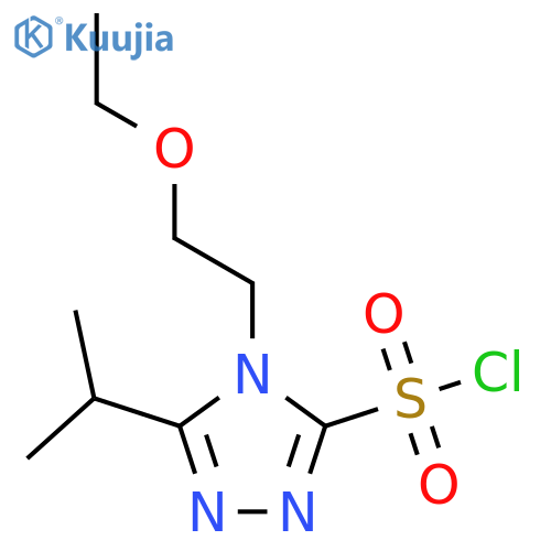 4-(2-ethoxyethyl)-5-(propan-2-yl)-4H-1,2,4-triazole-3-sulfonyl chloride structure
