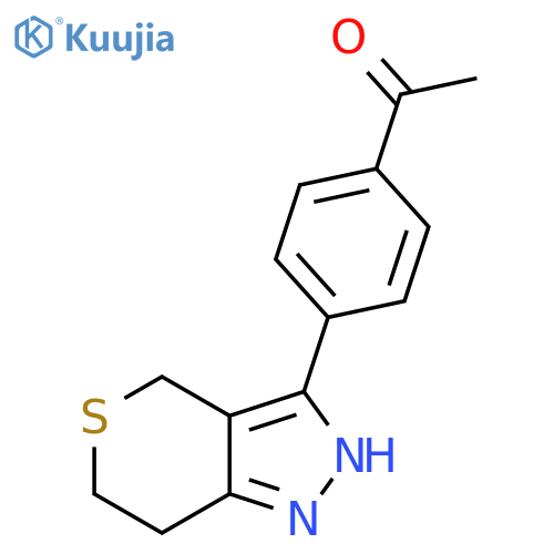 Ethanone, 1-[4-(2,4,6,7-tetrahydrothiopyrano[4,3-c]pyrazol-3-yl)phenyl]- structure