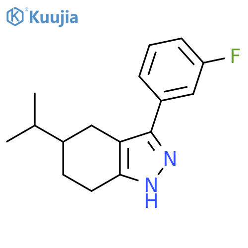 2H-Indazole, 3-(3-fluorophenyl)-4,5,6,7-tetrahydro-5-(1-methylethyl)- structure