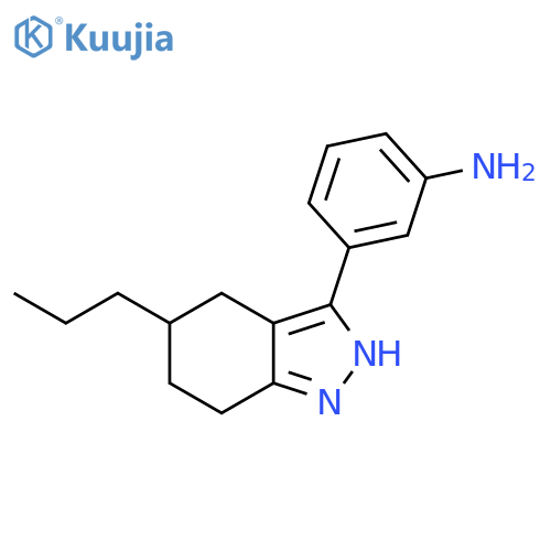 Benzenamine, 3-(4,5,6,7-tetrahydro-5-propyl-2H-indazol-3-yl)- structure