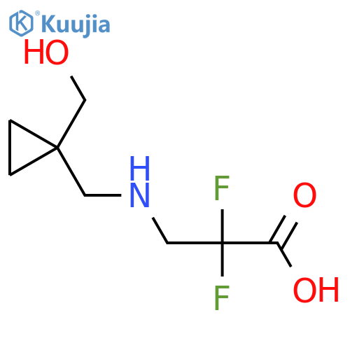 2,2-Difluoro-3-[[1-(hydroxymethyl)cyclopropyl]methylamino]propanoic acid structure