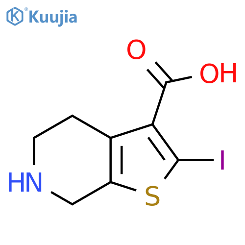 2-iodo-4H,5H,6H,7H-thieno2,3-cpyridine-3-carboxylic acid structure