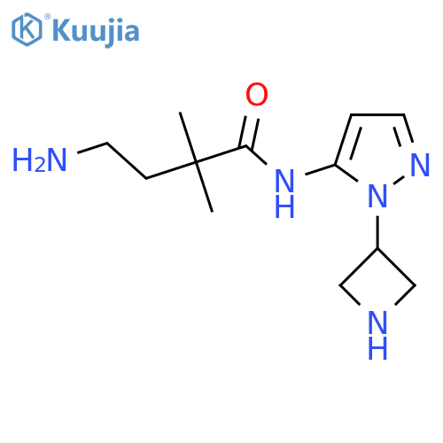 4-amino-N-1-(azetidin-3-yl)-1H-pyrazol-5-yl-2,2-dimethylbutanamide structure