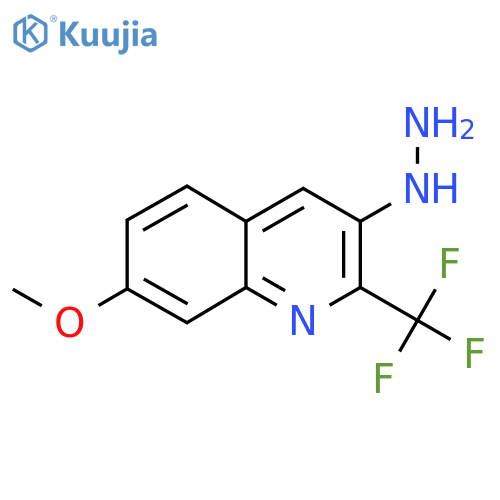 3-Hydrazinyl-7-methoxy-2-(trifluoromethyl)quinoline structure