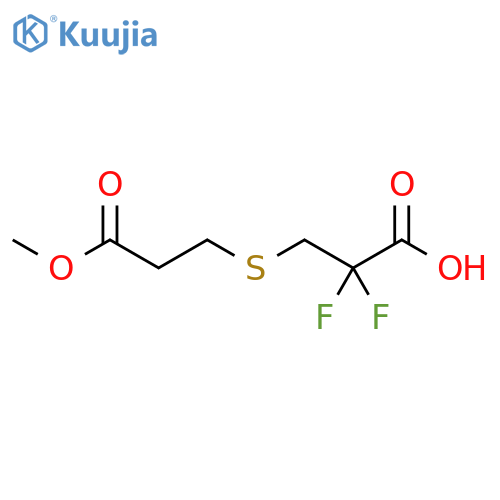 Propanoic acid, 2,2-difluoro-3-[(3-methoxy-3-oxopropyl)thio]- structure