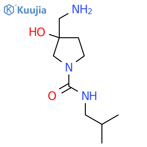 3-(aminomethyl)-3-hydroxy-N-(2-methylpropyl)pyrrolidine-1-carboxamide structure