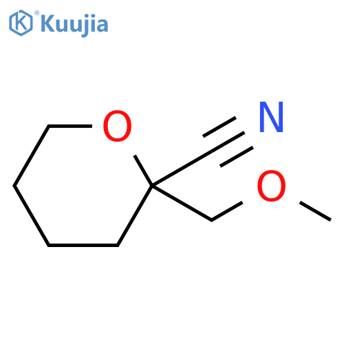 2-(methoxymethyl)oxane-2-carbonitrile structure