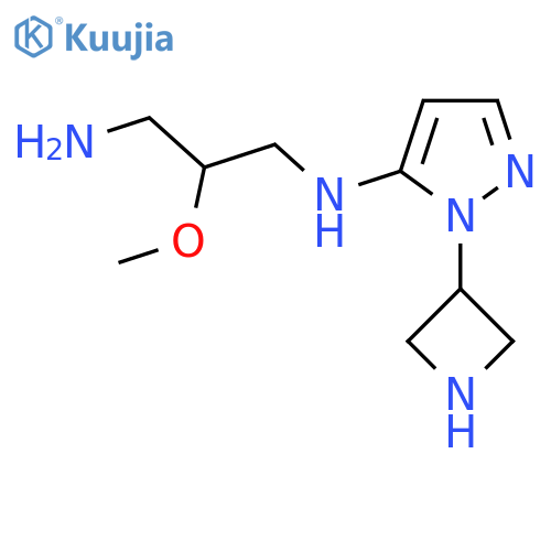 N1-1-(azetidin-3-yl)-1H-pyrazol-5-yl-2-methoxypropane-1,3-diamine structure