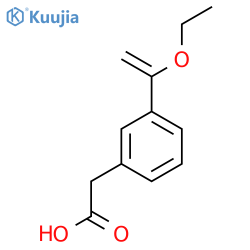 2-[3-(1-Ethoxyethenyl)phenyl]acetic acid structure