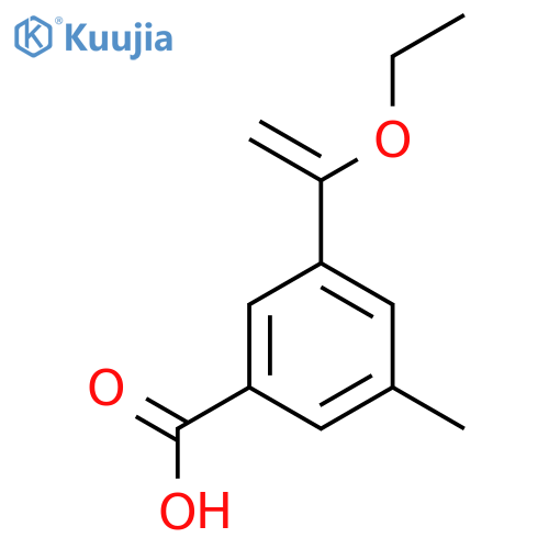 3-(1-Ethoxyethenyl)-5-methylbenzoic acid structure