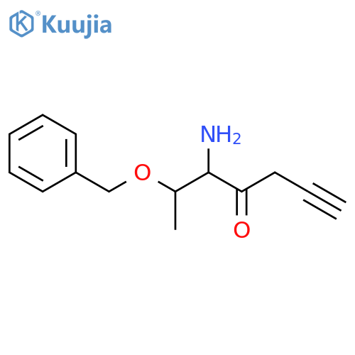1-Heptyn-4-one, 5-amino-6-(phenylmethoxy)- structure