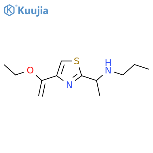 {1-[4-(1-Ethoxyethenyl)-1,3-thiazol-2-yl]ethyl}(propyl)amine structure