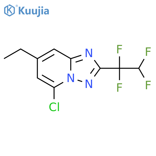 5-chloro-7-ethyl-2-(1,1,2,2-tetrafluoroethyl)-1,2,4triazolo1,5-apyridine structure