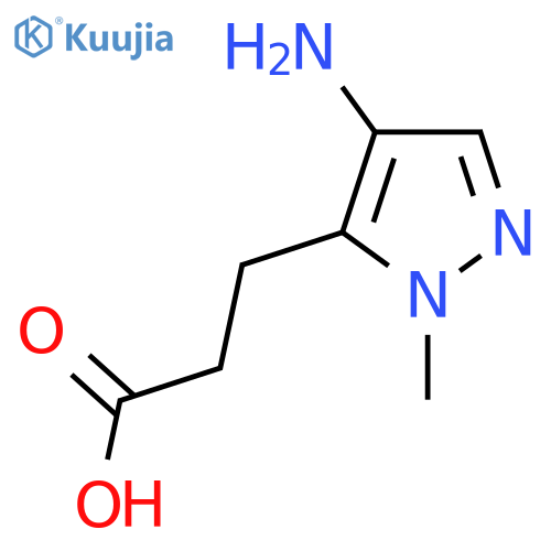 3-(4-amino-1-methyl-1H-pyrazol-5-yl)propanoic acid structure