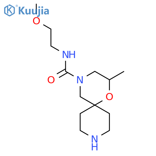 N-(2-methoxyethyl)-2-methyl-1-oxa-4,9-diazaspiro[5.5]undecane-4-carboxamide structure