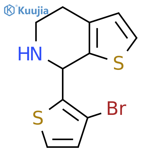 7-(3-bromothiophen-2-yl)-4H,5H,6H,7H-thieno2,3-cpyridine structure