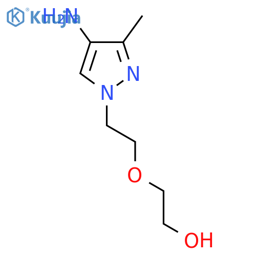 2-2-(4-amino-3-methyl-1H-pyrazol-1-yl)ethoxyethan-1-ol structure