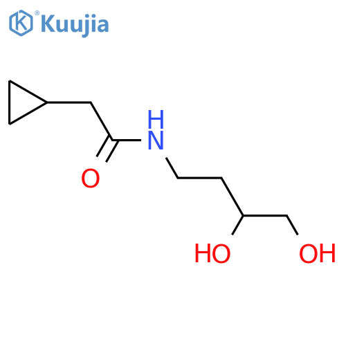 2-cyclopropyl-N-(3,4-dihydroxybutyl)acetamide structure
