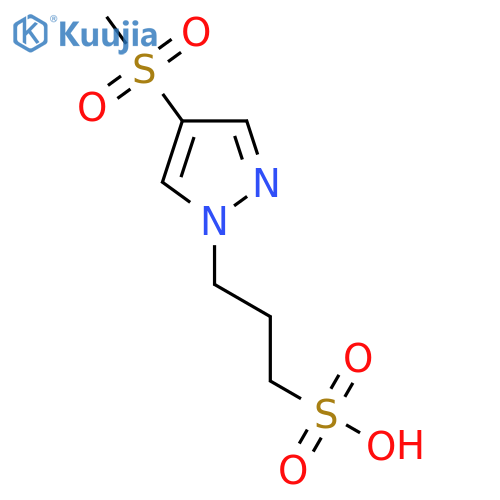 3-(4-methanesulfonyl-1H-pyrazol-1-yl)propane-1-sulfonic acid structure