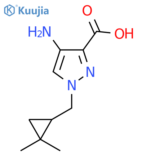 4-amino-1-(2,2-dimethylcyclopropyl)methyl-1H-pyrazole-3-carboxylic acid structure