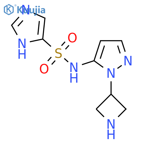 N-1-(azetidin-3-yl)-1H-pyrazol-5-yl-1H-imidazole-4-sulfonamide structure