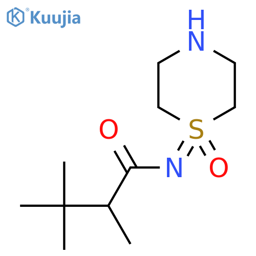 2,3,3-trimethyl-N-(1-oxo-1lambda6-thiomorpholin-1-ylidene)butanamide structure