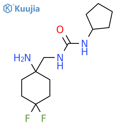 1-(1-amino-4,4-difluorocyclohexyl)methyl-3-cyclopentylurea structure