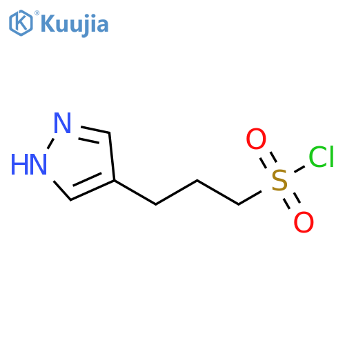 3-(1H-pyrazol-4-yl)propane-1-sulfonyl chloride structure