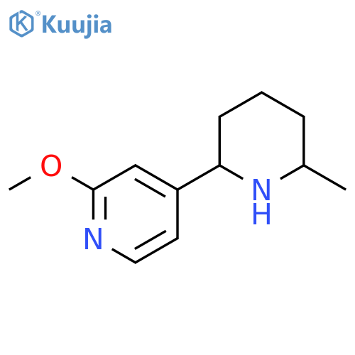 2-methoxy-4-(6-methylpiperidin-2-yl)pyridine structure