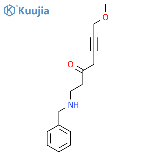 Benzyl(7-methoxy-3-oxohept-5-yn-1-yl)amine structure