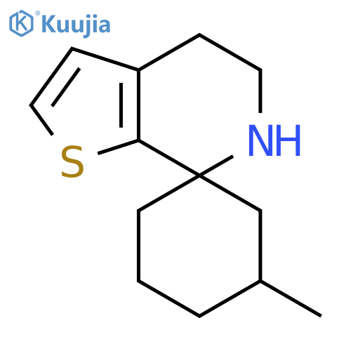 5-methyl-5',6'-dihydro-4'H-spirocyclohexane-1,7'-thieno2,3-cpyridine structure