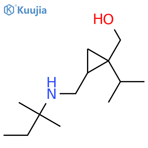 (2-{[(2-Methylbutan-2-yl)amino]methyl}-1-(propan-2-yl)cyclopropyl)methanol structure