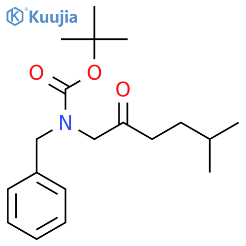 tert-butyl N-benzyl-N-(5-methyl-2-oxohexyl)carbamate structure