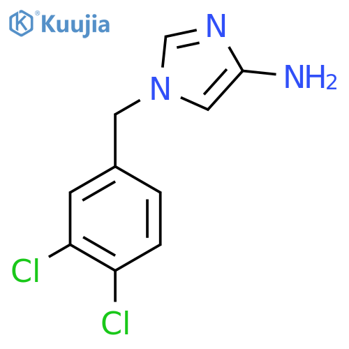 1-[(3,4-dichlorophenyl)methyl]-1H-imidazol-4-amine structure