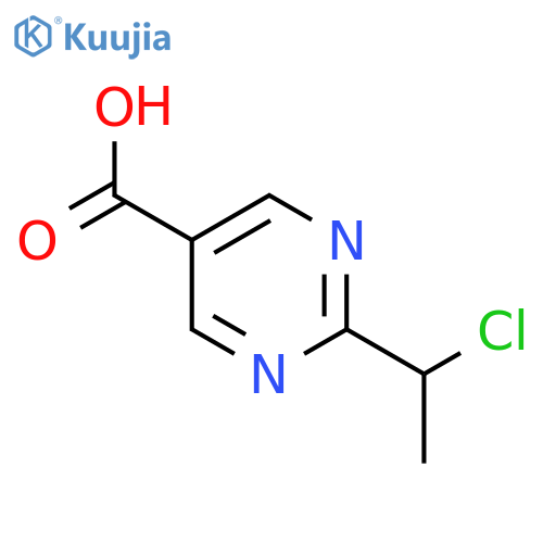 2-(1-Chloroethyl)pyrimidine-5-carboxylic acid structure