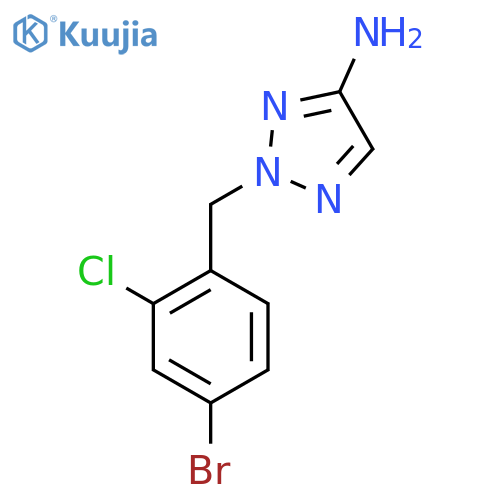 2-(4-bromo-2-chlorophenyl)methyl-2H-1,2,3-triazol-4-amine structure