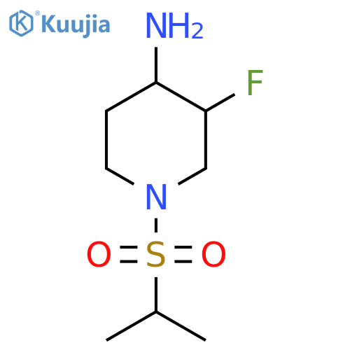 3-Fluoro-1-(propane-2-sulfonyl)piperidin-4-amine structure