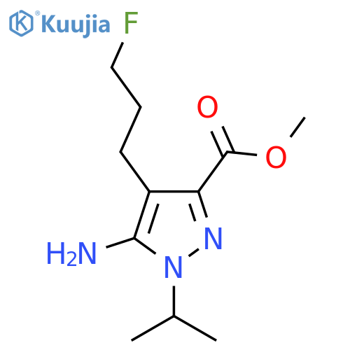 methyl 5-amino-4-(3-fluoropropyl)-1-(propan-2-yl)-1H-pyrazole-3-carboxylate structure