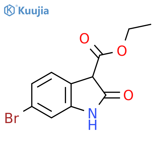ethyl 6-bromo-2-oxo-2,3-dihydro-1H-indole-3-carboxylate structure